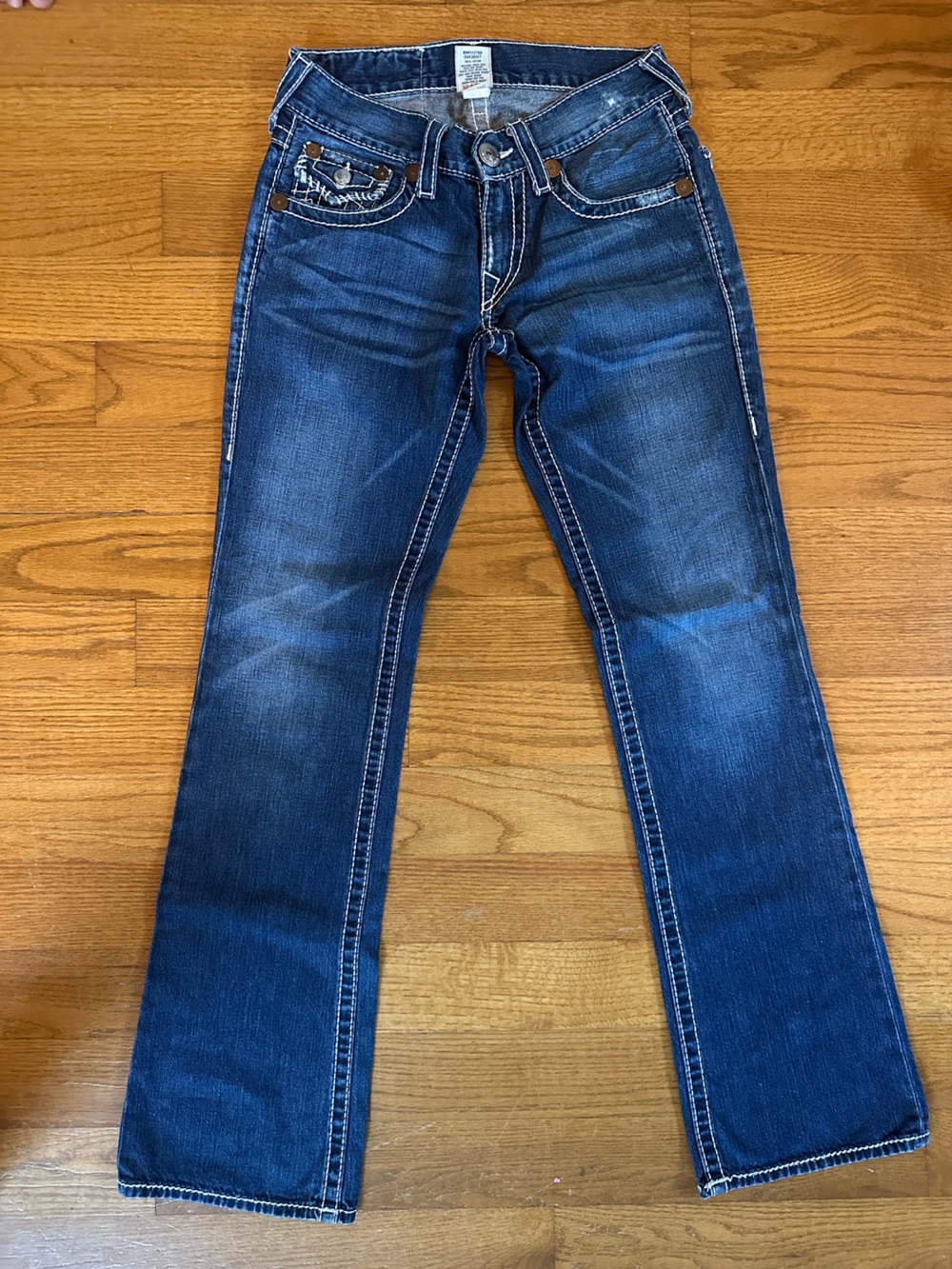 Men's Dark Blue Denim Jeans - Classic Straight Fit